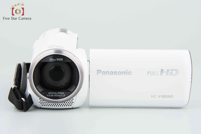 【中古】Panasonic パナソニック HC-V480MS ホワイト デジタルハイビジョンビデオカメラ |  中古カメラ・フィルムカメラを中心に取り揃えるファイブスターカメラ