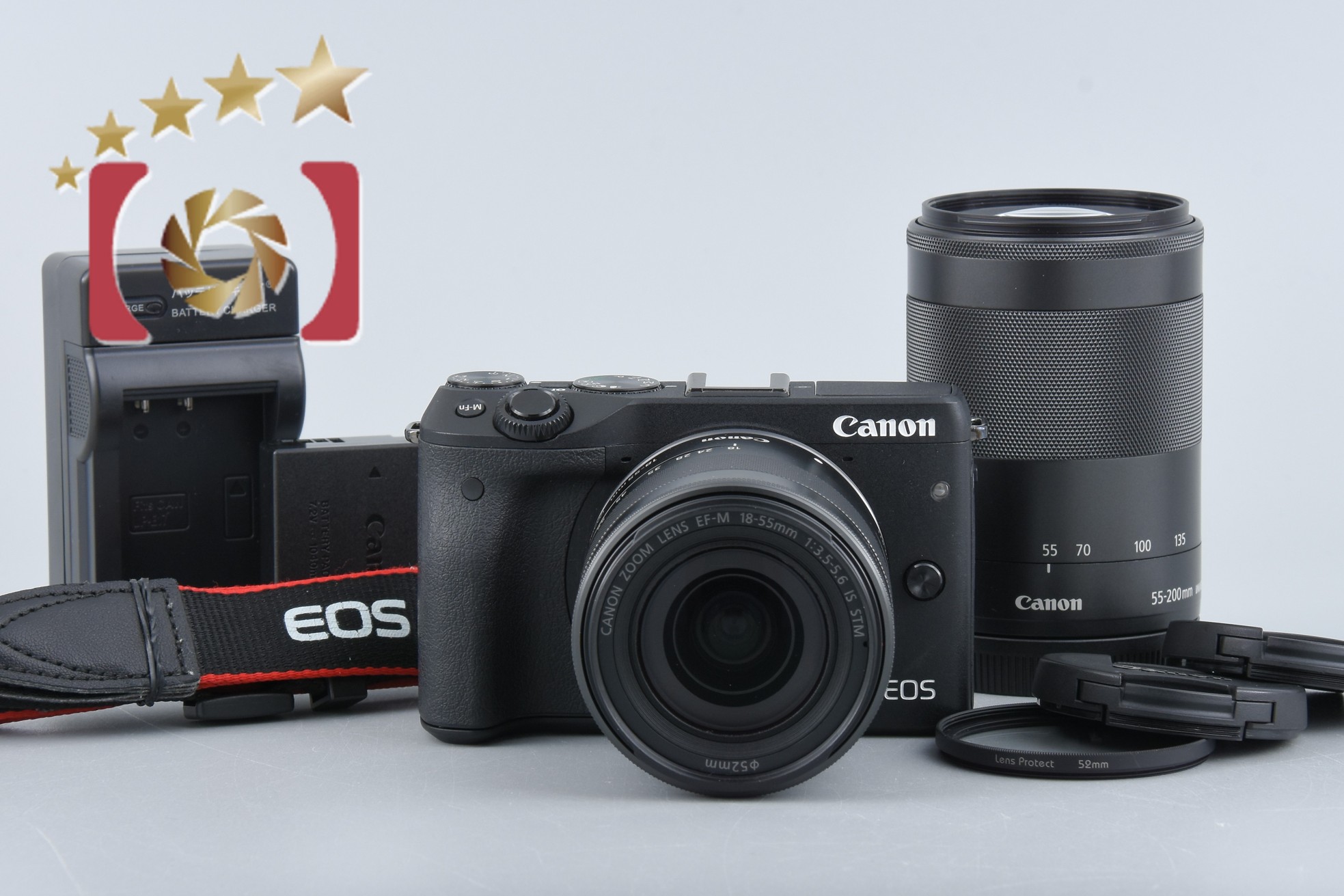 【中古】Canon キヤノン EOS M3 ブラック ダブルズームキット | 中古カメラ・フィルムカメラを中心に取り揃えるファイブスターカメラ