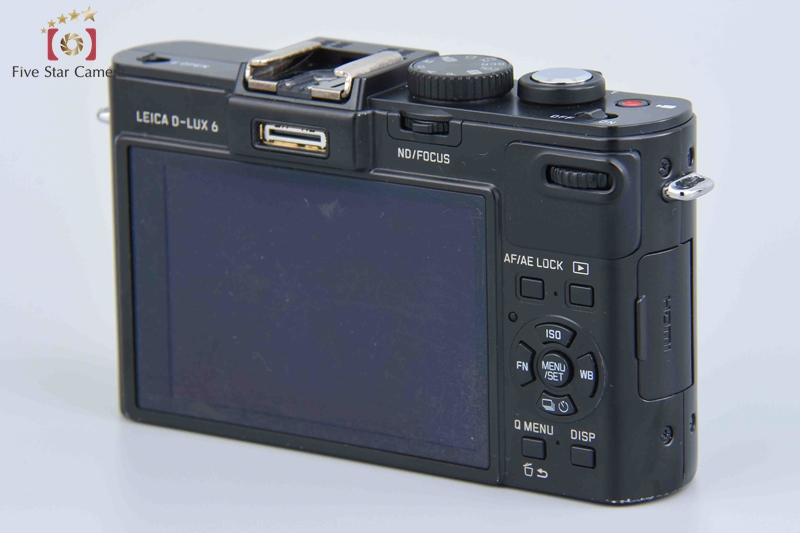 【中古】Leica ライカ D-LUX 6 ブラック コンパクトデジタルカメラ | 中古カメラ・フィルムカメラを中心に取り揃えるファイブスターカメラ