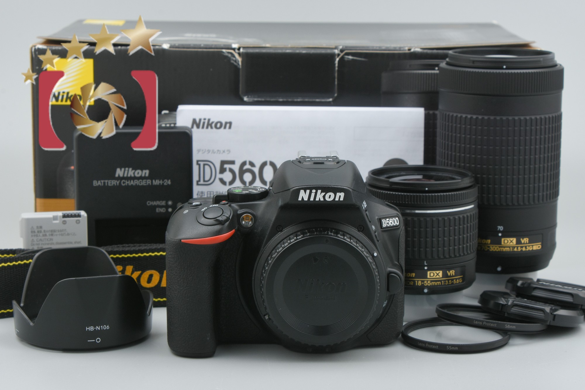 中古】Nikon ニコン D5600 ダブルズームキット シャッター回数僅少 元箱付き | 中古カメラ・フィルムカメラを中心に取り揃えるファイブスター カメラ