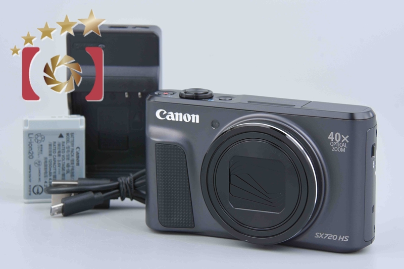 【中古】Canon キヤノン PowerShot SX720 HS ブラック コンパクトデジタルカメラ |  中古カメラ・フィルムカメラを中心に取り揃えるファイブスターカメラ