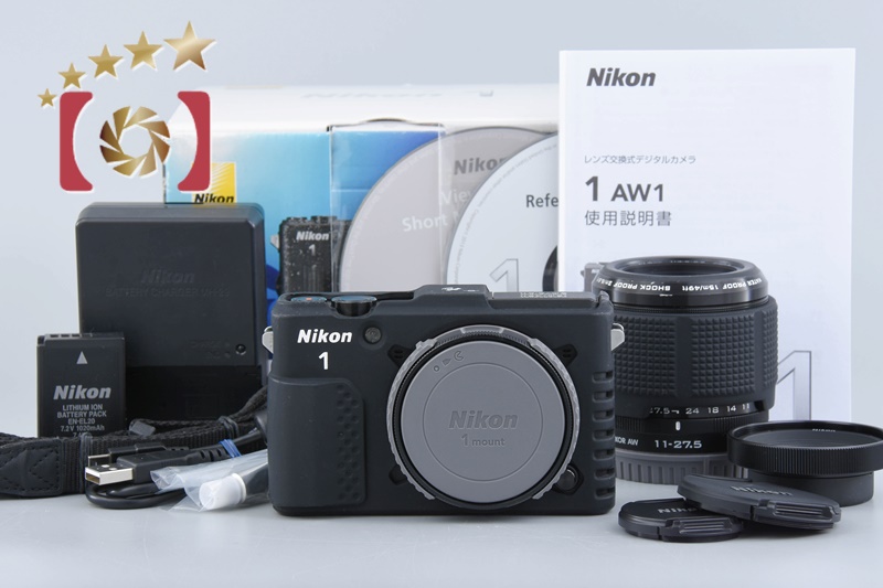 中古】Nikon ニコン 1 AW1 ズームレンズキット ブラック 元箱付き | 中古カメラ・フィルムカメラを中心に取り揃えるファイブスターカメラ