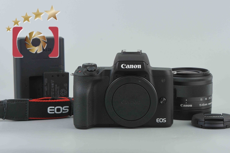 【中古】Canon キヤノン EOS Kiss M2 EF-M15-45 IS STM レンズキット ブラック |  中古カメラ・フィルムカメラを中心に取り揃えるファイブスターカメラ