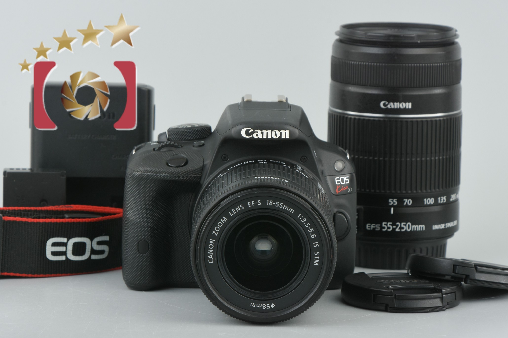 【中古】Canon キヤノン EOS Kiss X7 ダブルズームキット ブラック | 中古カメラ・フィルムカメラを中心に取り揃えるファイブスターカメラ