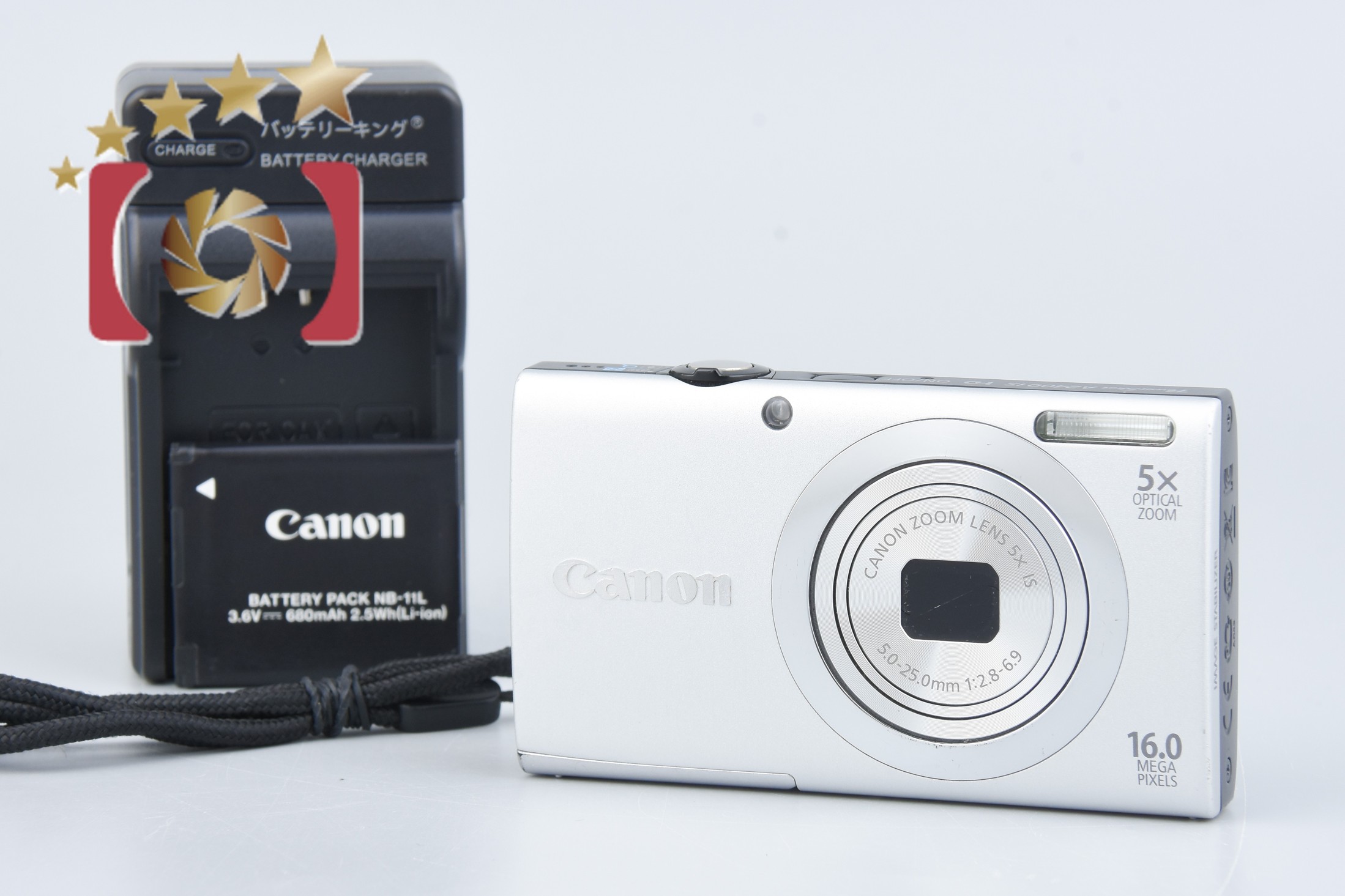 【中古】Canon キヤノン PowerShot A2400 IS シルバー コンパクトデジタルカメラ |  中古カメラ・フィルムカメラを中心に取り揃えるファイブスターカメラ