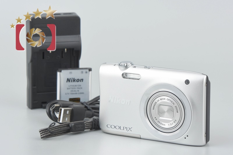 【中古】Nikon ニコン COOLPIX A100 シルバー コンパクトデジタルカメラ |  中古カメラ・フィルムカメラを中心に取り揃えるファイブスターカメラ