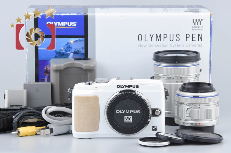 【中古】OLYMPUS オリンパス PEN Lite E-PL2 ダブルズームキット ホワイト元箱付き |  中古カメラ・フィルムカメラを中心に取り揃えるファイブスターカメラ