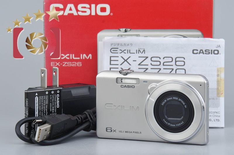 お歳暮 EXILIM カシオ 中古】Casio EX-ZS26 コンパクト シルバー デジタルカメラ