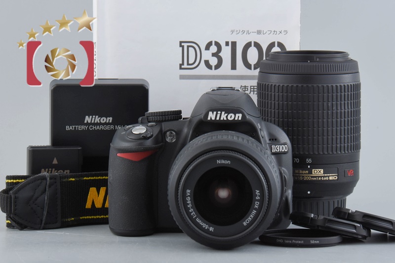 中古】Nikon ニコン D3100 ダブルズームキット ブラック