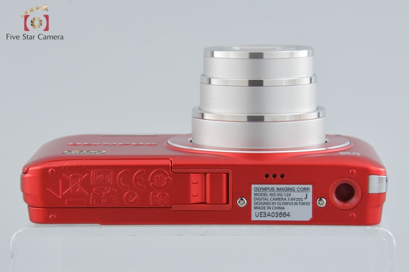 中古】OLYMPUS オリンパス VG-120 レッド コンパクトデジタル