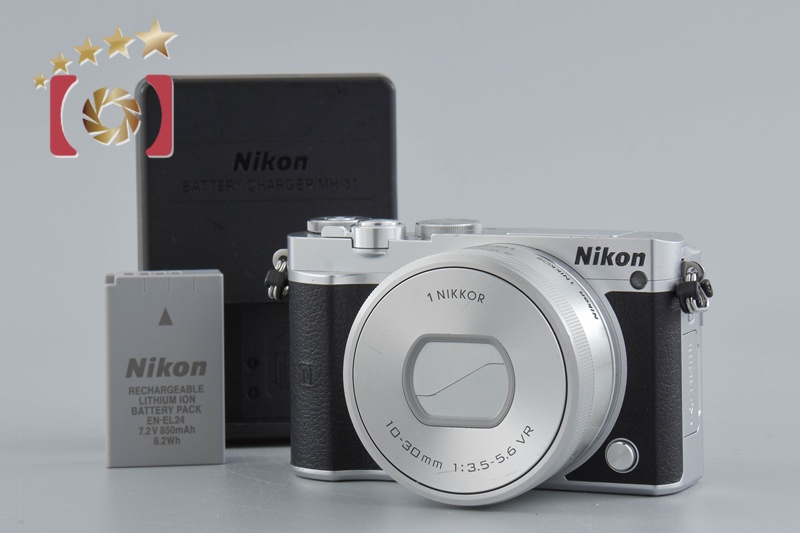 中古】Nikon ニコン 1 J5 シルバー 標準パワーズームキット