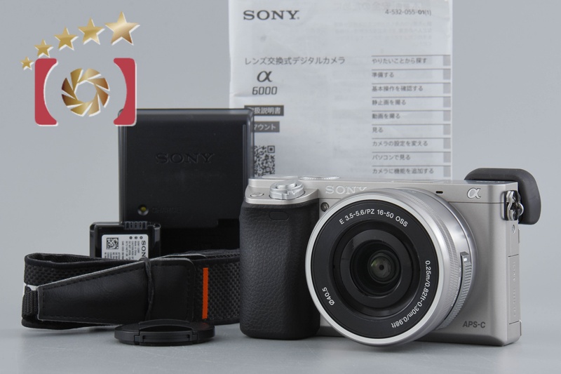 中古】SONY ソニー α6000 ILCE-6000 シルバー パワーズーム