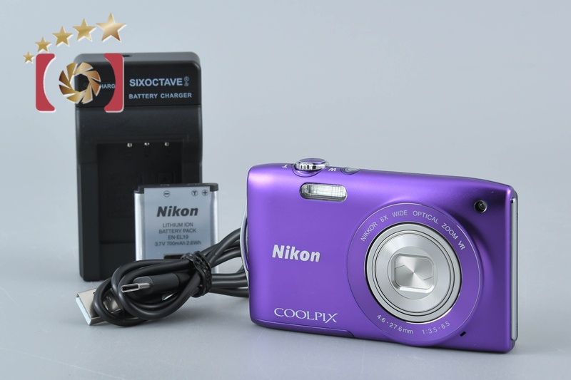 Nikon COOLPIX S3300 コンパクトデジタルカメラ ジャンク 紫 中古】Nikon ニコン COOLPIX S3300 ラベンダーパープル