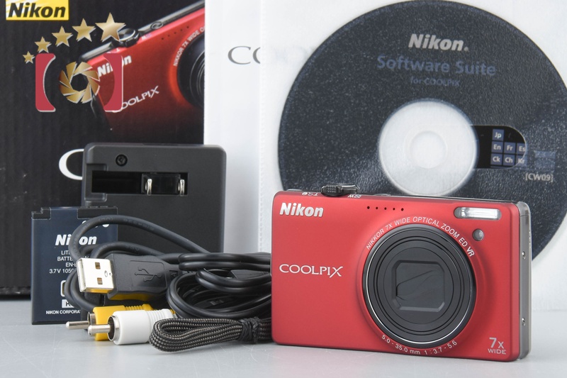 オールドコンデジ Nikon COOLPIX S6000 充電器付き 即使用可能 Nikon coolpix s6000 レッド 充電器付き デジタルカメラ