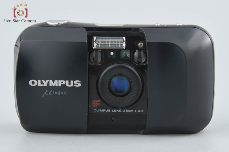中古】OLYMPUS オリンパス μ[mju:] ブラック コンパクトフィルム