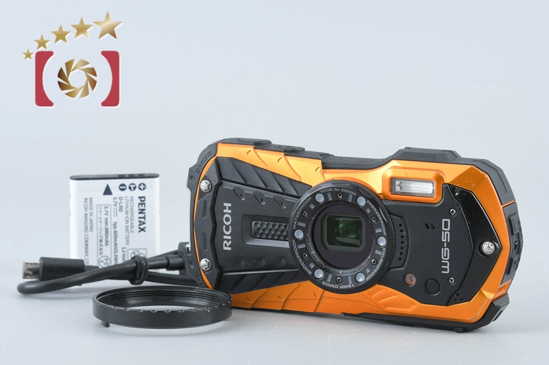 中古】RICOH リコー PENTAX ペンタックス WG-50 オレンジ 防水