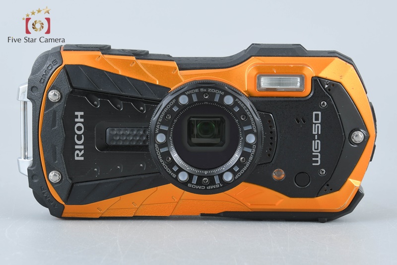 中古】RICOH リコー PENTAX ペンタックス WG-50 オレンジ 防水