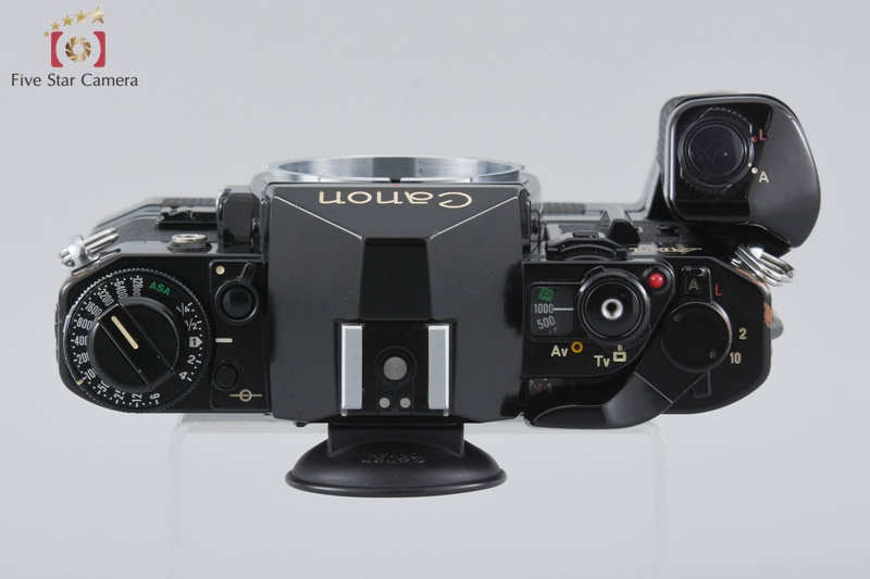 ボディ番号注目CANON A-1ブラック　モータードライブＭＡ　ズーム付極美品 中古】Canon キヤノン A-1 ブラック MA モータードライブ付属