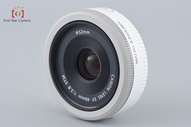 Canon EF 40mm f/2.8 STM ホワイト フルサイズ対応 中古】Canon キヤノン EF 40mm f/2.8 STM ホワイト | 中古カメラ