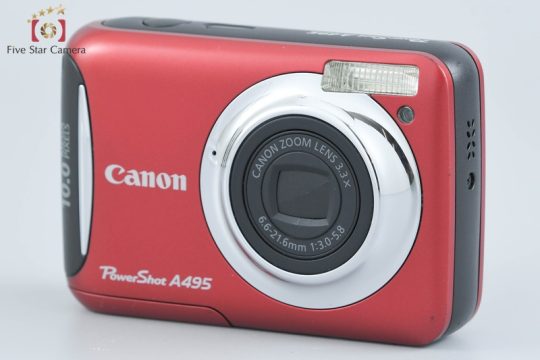 中古】Canon キヤノン PowerShot A495 レッド コンパクト