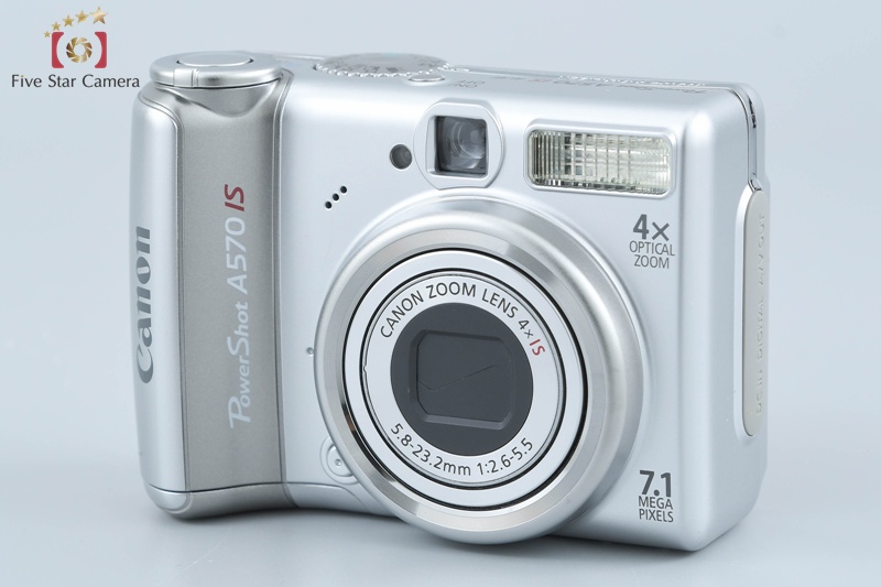 中古】Canon キヤノン PowerShot A570 IS シルバー コンパクト
