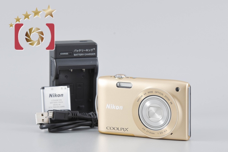 中古】Nikon ニコン COOLPIX S3300 スイートゴールド コンパクト
