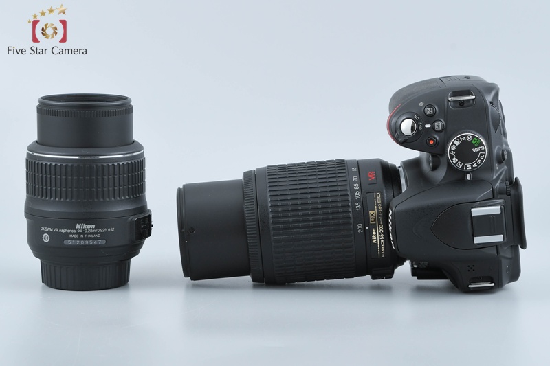中古】Nikon ニコン D3200 ダブルズームキット ブラック | 中古