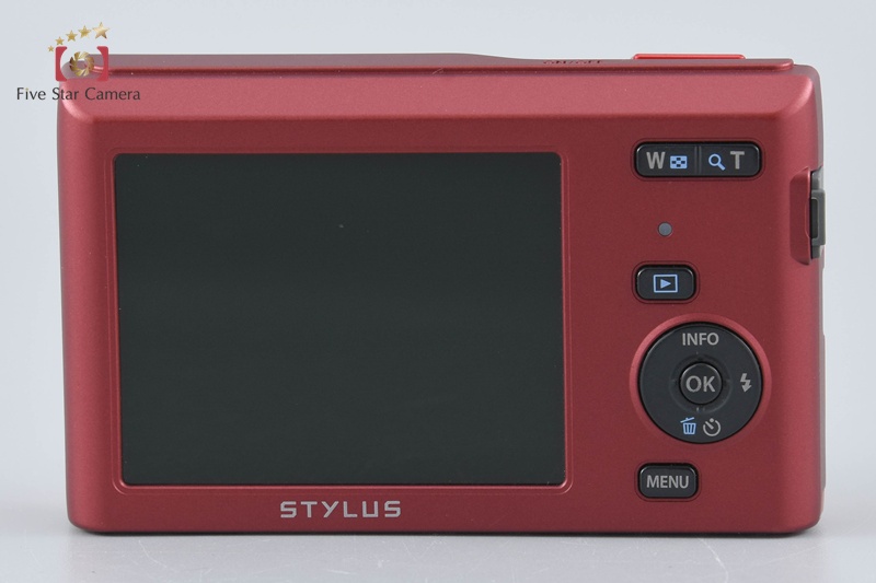 中古】OLYMPUS オリンパス STYLUS VG-180 レッド コンパクト