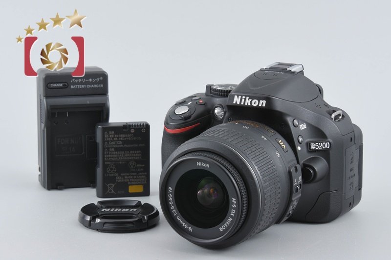 中古】Nikon ニコン D5200 18-55 VR レンズキット ブラック シャッター